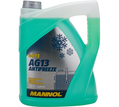 Готовый раствор охлаждающей жидкости MANNOL ANTIFREEZE HIGHTER AG13 зеленый, 5 л 2041