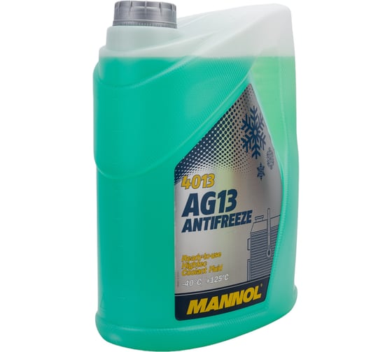 Готовый раствор охлаждающей жидкости MANNOL ANTIFREEZE HIGHTER AG13 зеленый, 5 л 2041