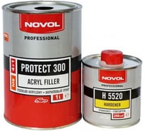 Грунт акриловый +отвердитель NOVOL 300 1л+0,2л красный 37051