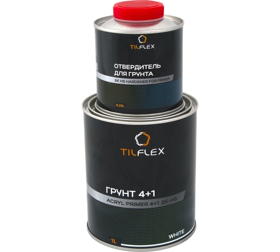 Грунт TILFLEX 4+1 2K-HS (Белый), в комплекте с отвердителем (1л+0,25л) TLS08 1
