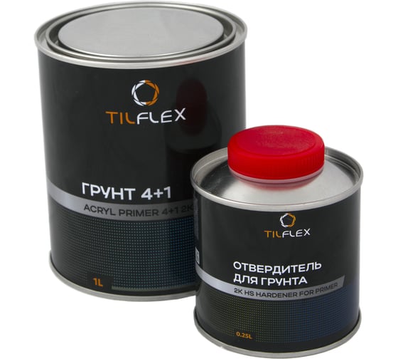 Грунт TILFLEX 4+1 2K-HS (Серый), в комплекте с отвердителем (1л+0,25л) TLS07