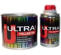 Грунт акриловый +отвердитель NOVOL 100 ULTRA FULLER 5+1 0,4л+0,08л белый 90262-99510