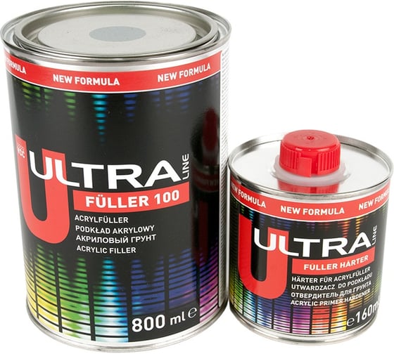 Грунт акриловый +отвердитель NOVOL 100 ULTRA FULLERR 5+1 0,8л+0,16л, черный X188457998 1
