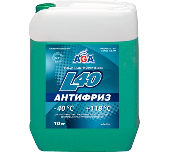 Антифриз G-11 сине-зеленый 009L AGA готовый к применению AGA009L 1