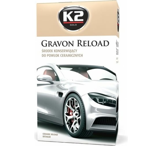 Полироль для керамического защитного покрытия K2 GOLD GRAVON RELOAD 250мл, аппликатор и салфетка G035