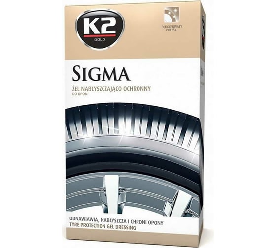 Гель для полировки и защиты шин K2 GOLD SIGMA, 500мл + губка G157
