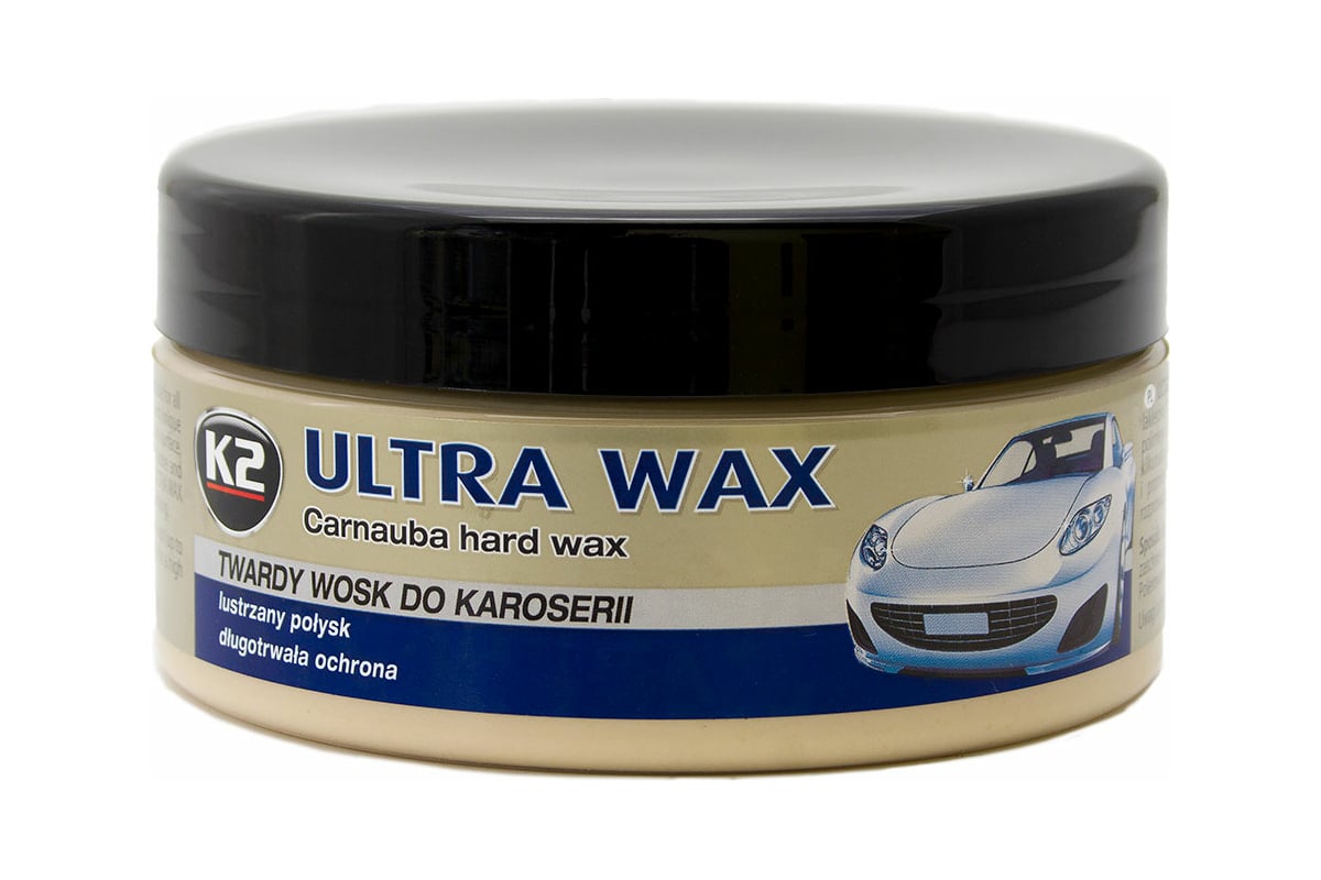 Паста-полироль для кузова K2 ULTRA WAX с воском + губка, 250 мл K073