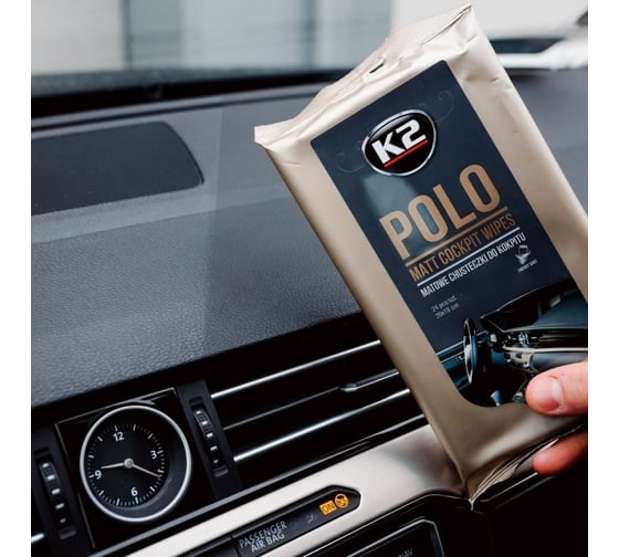 Салфетки влажные для пластика K2 POLO MAT 20х18см, 24шт. K425