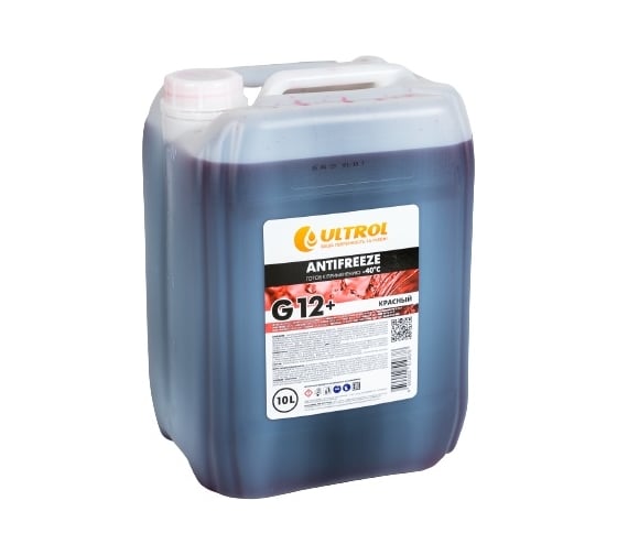 Антифриз ULTROL G12+, красный, -40С, 10 л 678