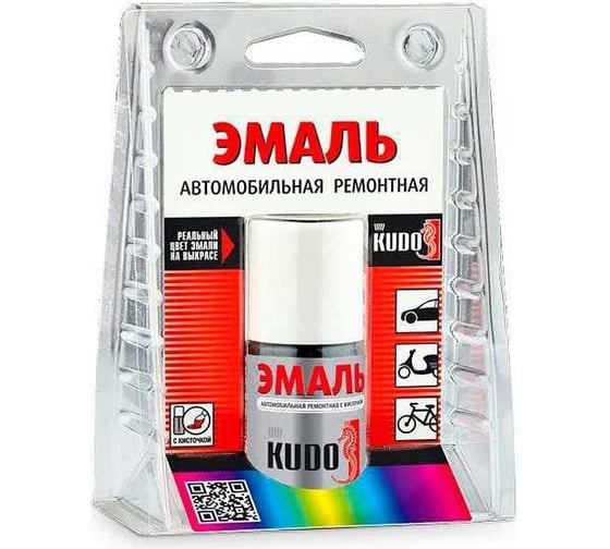 Автомобильная ремонтная эмаль с кисточкой KUDO Искра 128 металлик KU-70128