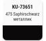 Автомобильная ремонтная эмаль с кисточкой KUDO BMW 475 Saphirschwarz металлик KU-73651 2