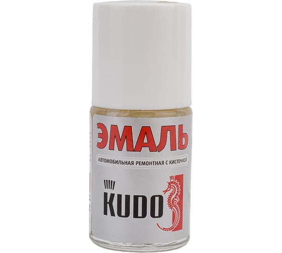 Автомобильная ремонтная эмаль с кисточкой KUDO Белый 202 KU-70202-BB