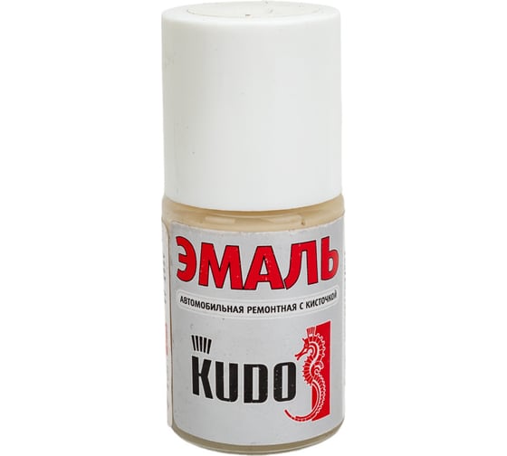 Автомобильная ремонтная эмаль с кисточкой KUDO Белый 201 KU-70201-BB