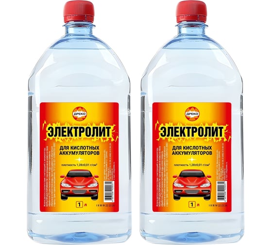 Электролит сернокислый для аккумуляторов RIOLIX 1 л, 1,28 (2 штуки) electrolyte_1 1