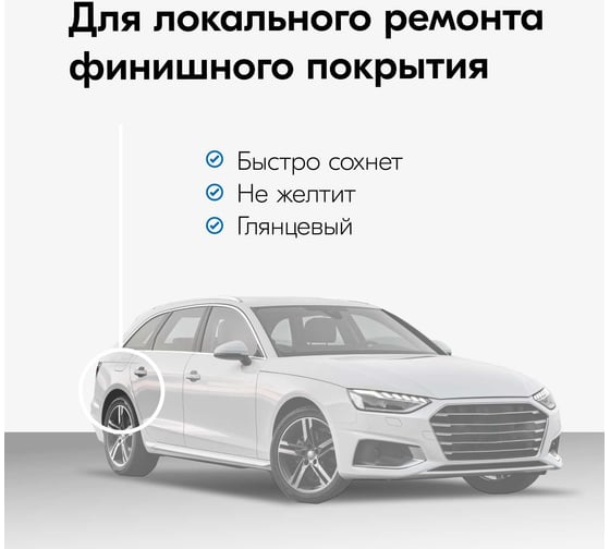 Автомобильный ремонтный лак с кисточкой KUDO KU-70000-BB