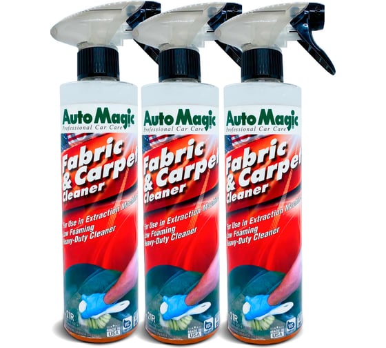 Очиститель-концентрат для моющих пылесосов AutoMagic FABRIC & CARPET CLEANER (USA) 473 мл упак. 3шт 21R_3 1