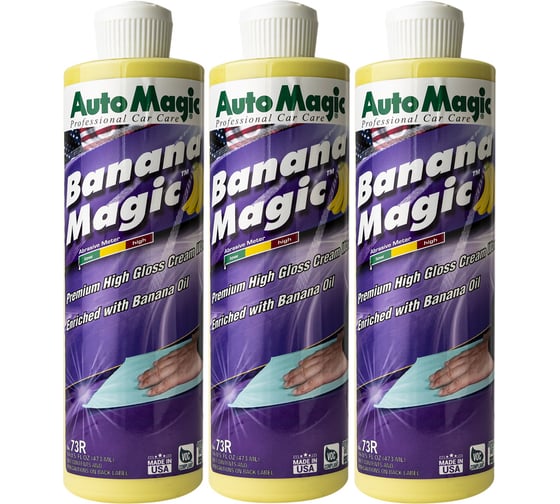 Полироль AutoMagic крем-воск для кузова автомобиля с банановым маслом BANANA MAGIC (USA), 73R упак. 2шт 73R_3 1