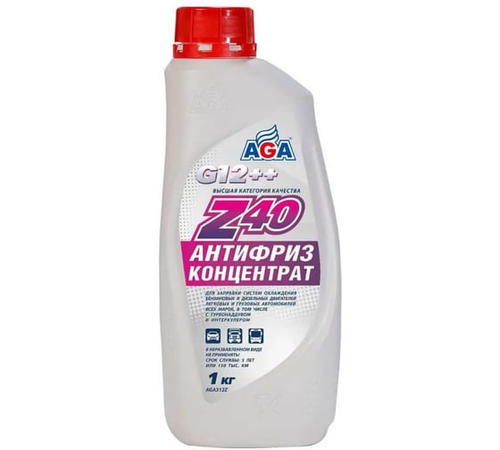 Антифриз AGA Z40 концентрат, красный AGA312Z 1
