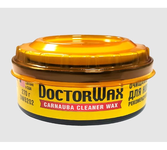 Пастообразный очищающий полироль-защита DoctorWax с воском Карнауба для новых покрытий. В комплект входит аппликатор DW8202 1