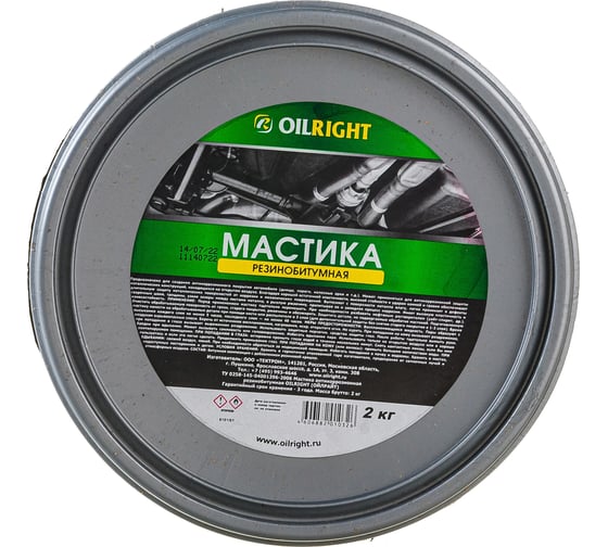 Мастика OILRIGHT резино-битумная, 2 кг, ведро 6101 - выгодная цена .