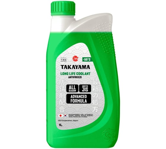 Антифриз Takayama Antifreeze Long Life Coolant green -50 1л 101583 1