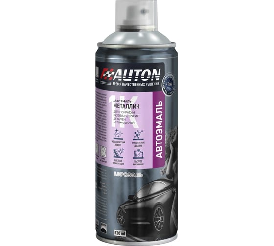 Автоэмаль Auton DAEWOO 92U POLY SILVER металлик, аэрозоль 520 мл ATN-A53088