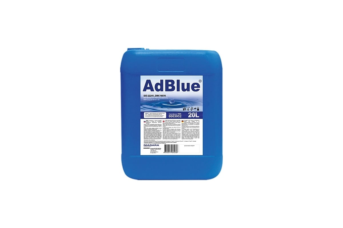 Жидкость niagara adblue 20 л, мочевина, для систем scr евро 4/5/6 004008000013