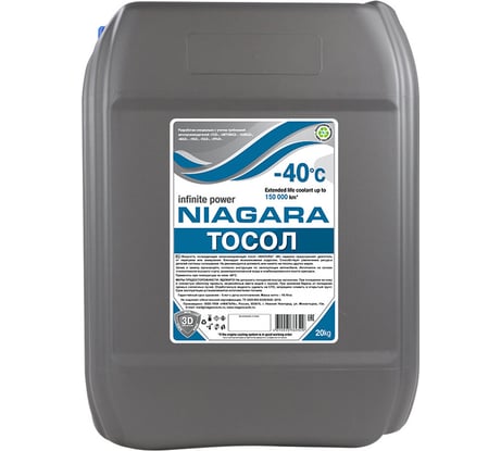 Охлаждающая жидкость NIAGARA Тосол Ниагара А40М 20 кг 001003000013