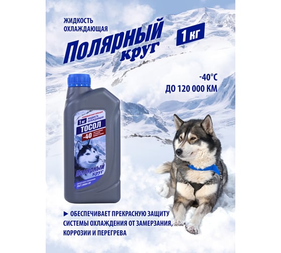 Охлаждающая жидкость NIAGARA Тосол Полярный круг А40М 1 кг канистра 000200300006