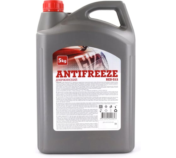 Охлаждающая жидкость NIAGARA Антифриз Дзержинский Red G12 5 кг канистра 022001001059 1
