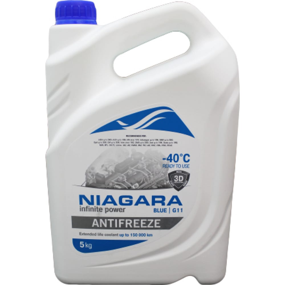 Охлаждающая жидкость NIAGARA  G11, синий, 5 кг 1001003011 .