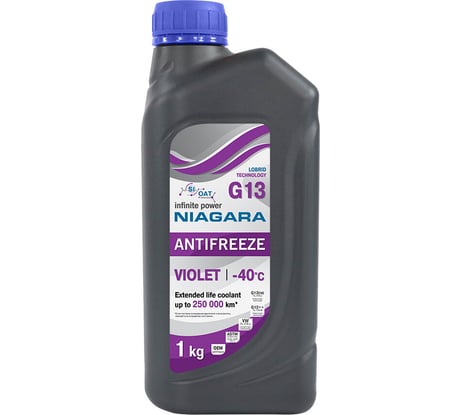 Охлаждающая жидкость NIAGARA Антифриз Ниагара G13 фиолетовый 1 кг 001035032006