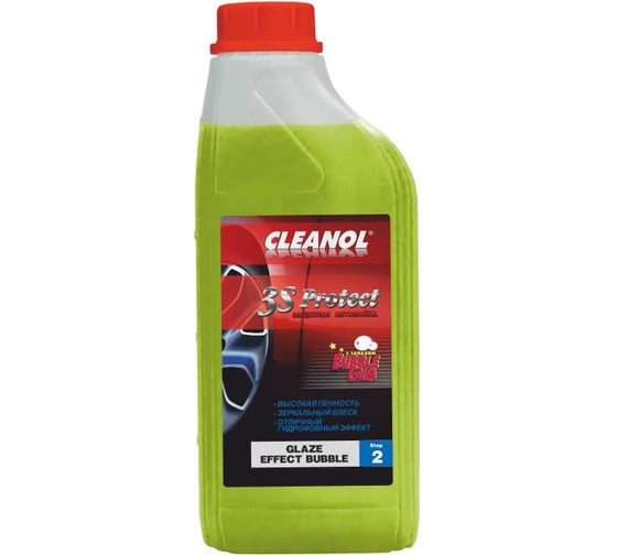 Автошампунь для ручной мойки Cleanol 3S Protect Step 2 Glaze Effect Bubble канистра, 1 л 1/0031 1