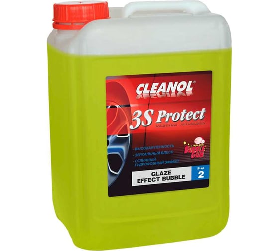 Автошампунь для ручной мойки Cleanol 3S Protect Step 2 Glaze Effect Bubble канистра, 5 кг 5/0005 1