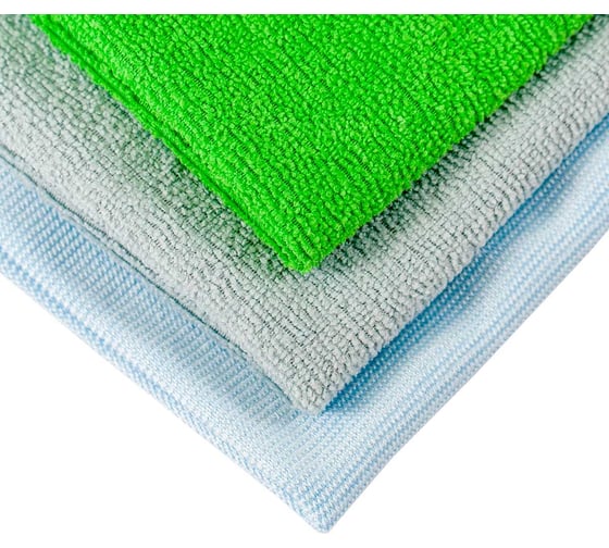 Набор салфеток из микрофибры для сушки после мытья автомобиля Zipower 3 шт PM0300 1