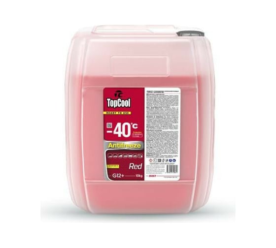 Охлаждающая жидкость TOPCOOL Antifreeze Red -40 C красный, 10 кг Z0057