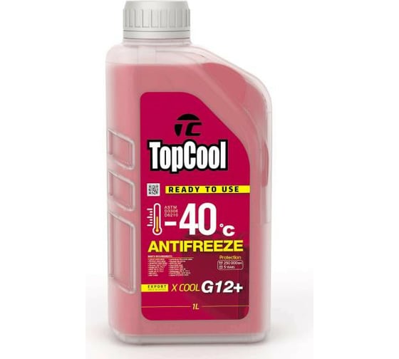 Охлаждающая жидкость TOPCOOL Antifreeze Х cool -40С розовый G12+, 1 л Z0031