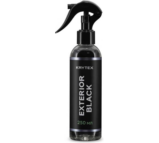 Профессиональный чернитель шин и пластика KRYTEX EXTERIOR BLACK жидкая резина, 250мл EXTERIOR BLACK 250мл 1