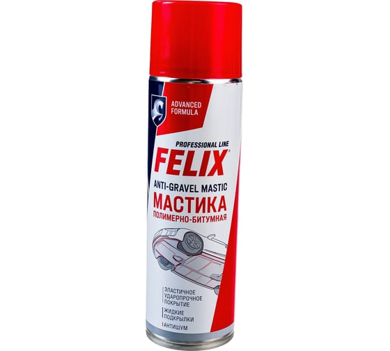 Полимерно-битумная мастика FELIX 650 мл, аэрозоль 411040023 1
