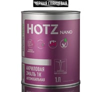 Акриловая краска автомобильная HOTZ 1К Черная глянцевая, 850 мл (не требуется отвердитель), 4673755224999
