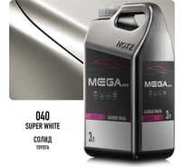Базовая эмаль Toyota Super White 040, 3 литра Megamix Краска автомобильная, базисная под лак 4673755225125