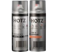 Грунтовка для автомобиля HOTZ1K акриловый, темный графит, 520 мл + лак автомобильный 1040 мл 4673755223398