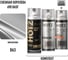 Комплект аэрозольный HOTZ Снежная королева BASF 690 металлик 1K: Акриловый грунт Светло-серый 520мл + Акриловый лак 520мл + Автоэмаль 520мл 4673755223305 1