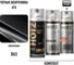 Комплект аэрозольный HOTZ RENAULT Noir Nacre/Чёрная жемчужина 676 1K: Акриловый грунт Темный графит 520мл + Акриловый лак 520мл + Автоэмаль 520мл 4673755223343 1