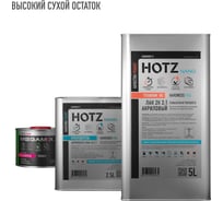 Лак автомобильный акриловый HOTZ 2К HS TITANIUM, Комплект (лак:5 л + отвердитель:2,5 л + разбавитель:0,5 л) 4673755228362