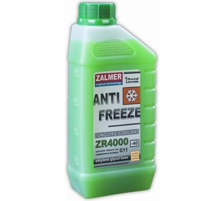 Антифриз ZALMER Antifreeze ZR4000 LLC G11 зеленый -40С, 1кг ZR40G001