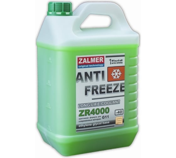 Антифриз ZALMER Antifreeze ZR4000 LLC G11 зеленый -40С 5кг ZR40G005 1