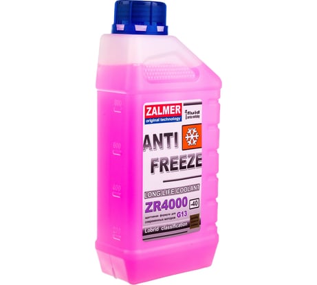 Антифриз ZALMER Antifreeze ZR4000 LLC G13 фиолетовый -40С 1кг ZR40V001
