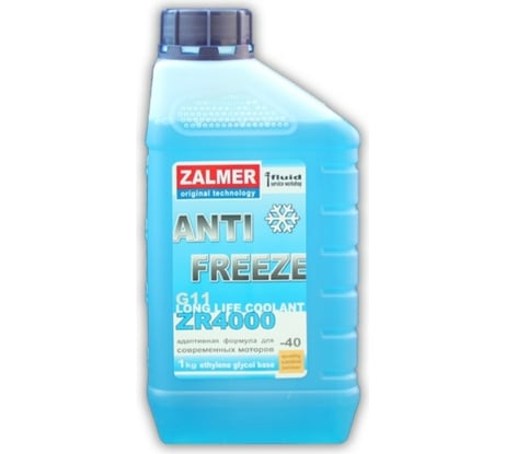Антифриз ZALMER Antifreeze ZR4000 LLC G11 синий -40С 1кг ZR40L001