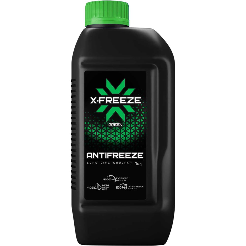 АНТИФРИЗ X-FREEZE GREEN, В П/Э БУТ. 1 КГ